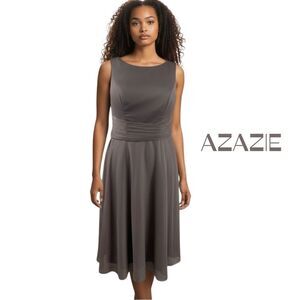AZAZIE Sheer Taupe Tan Sleeveless Dress NWT Size 8 Event Occasion